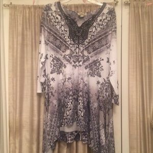 👗 2 for $30 Long Sleeve Tribal Flower Tunic Dress